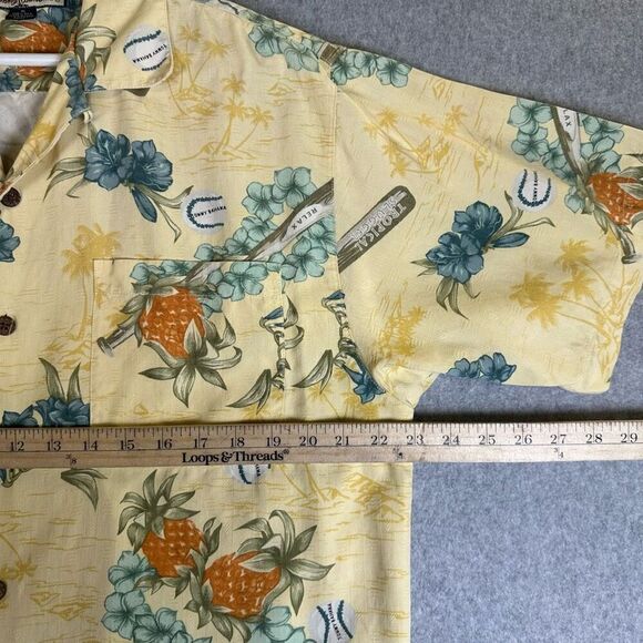 Tommy Bahama "Island Rookie" Silk Shirt Men's Medium Baseball hawaiian - Picture 5 of 8